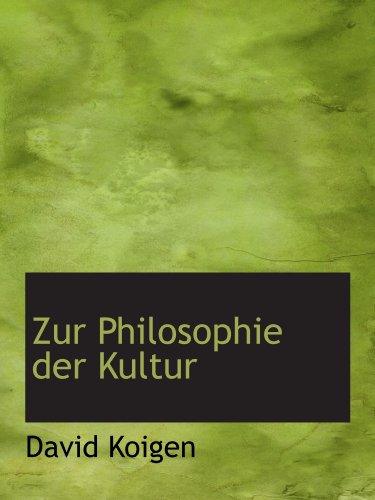 9781116519266: Zur Philosophie der Kultur (German Edition)