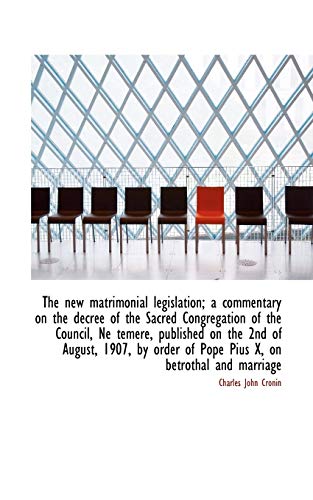 9781116792263: The new matrimonial legislation; a commentary on the decree of the Sacred Congregation of the Counci