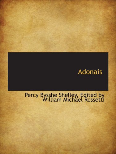 Beispielbild fr Adonais zum Verkauf von Revaluation Books