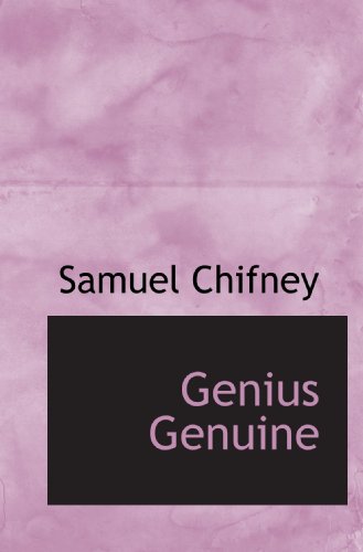 Imagen de archivo de Genius Genuine a la venta por Revaluation Books