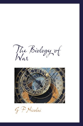 Imagen de archivo de The Biology of War a la venta por Revaluation Books