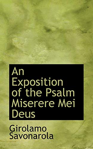 Stock image for An Exposition of the Psalm Miserere Mei Deus for sale by Lucky's Textbooks