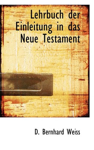 9781117518367: Lehrbuch Der Einleitung in Das Neue Testament