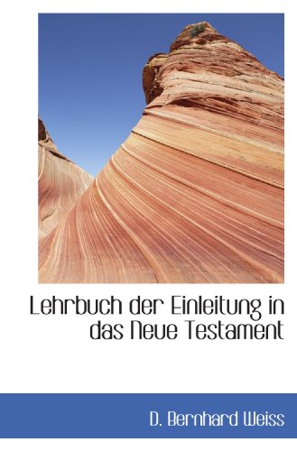 9781117518381: Lehrbuch der Einleitung in das Neue Testament (German Edition)