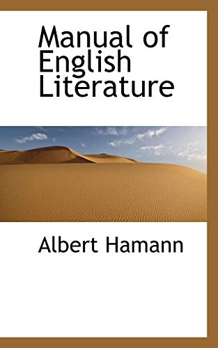 Manual of English Literature (9781117609485) by Hamann, Albert