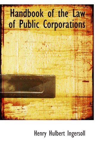 Stock image for Handbook of the Law of Public Corporations for sale by Revaluation Books