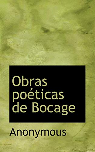 Obras poÃ ticas de Bocage - Anonymous, .