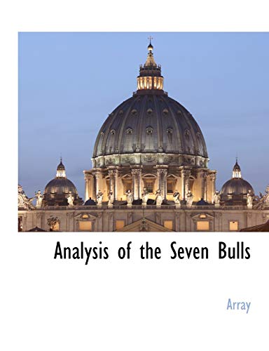Beispielbild fr Analysis of the Seven Bulls zum Verkauf von Lucky's Textbooks