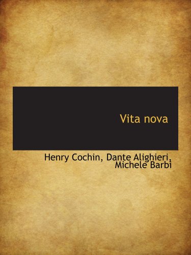 Imagen de archivo de Vita nova (French Edition) a la venta por Revaluation Books