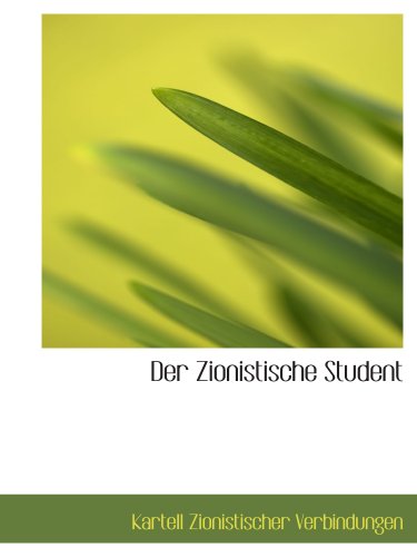 Stock image for Der Zionistische Student (German Edition) for sale by Revaluation Books