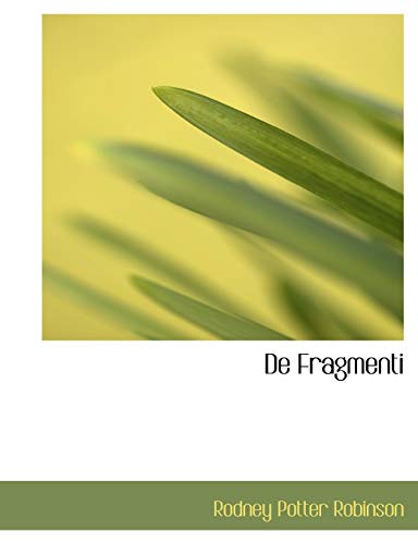 Stock image for de Fragmenti (English and Latin Edition) for sale by Lucky's Textbooks