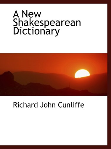 Beispielbild fr A New Shakespearean Dictionary zum Verkauf von Revaluation Books