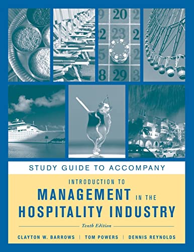 9781118004609: Study Guide to accompany Introduction to Management in the Hospitality Industry, 10e