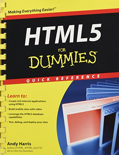 HTML5 For Dummies Quick Reference (9781118012529) by Harris, Andy