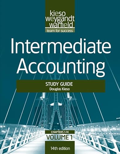 Stock image for Intermediate Accounting, , Study Guide (Volume 1) for sale by Your Online Bookstore