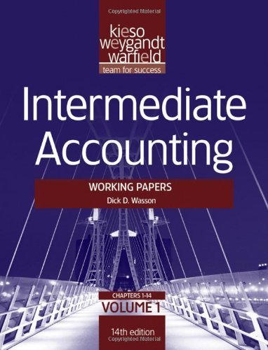9781118014516: Intermediate Accounting: Intermediate Accounting, V1, Working Papers 14e (Intermediate Accounting: Working Papers)