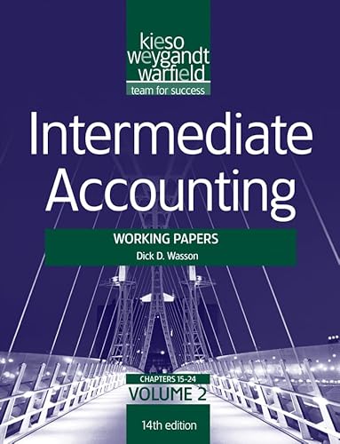 9781118014530: Intermediate Accounting: Working Papers: Chapters 15-24