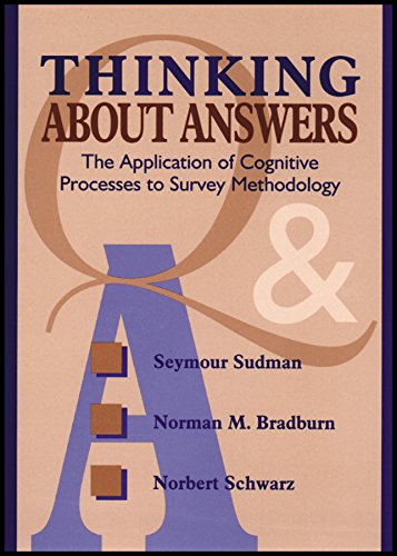 Stock image for Thinking About Answers: The Application of Cognitive Processes to Survey Methodology for sale by SecondSale