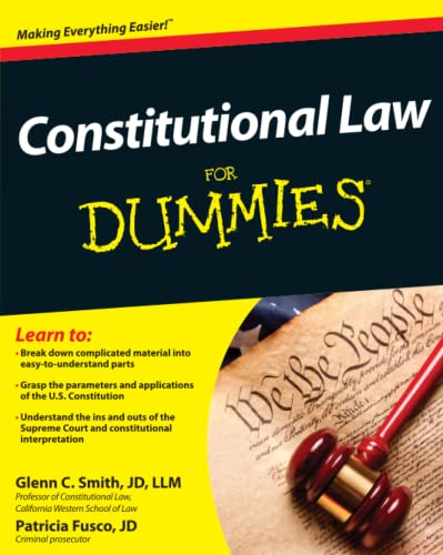 Beispielbild fr Constitutional Law for Dummies zum Verkauf von Better World Books