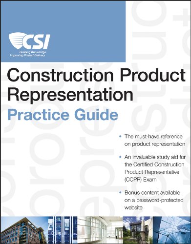 Imagen de archivo de The CSI Construction Product RepresenConstruction Specifications Inst a la venta por Iridium_Books