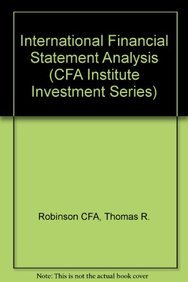 9781118027608: International Financial Statement Analysis (CFA Institute Investment Series)