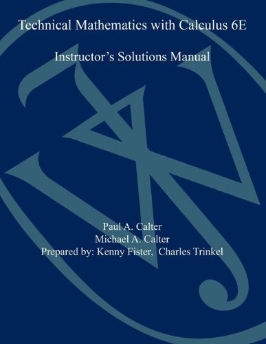 Beispielbild fr Technical Mathematics with Calculus Sixth Edition ISM zum Verkauf von AHA-BUCH GmbH