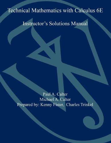 Stock image for Technical Mathematics With Calculus: Ism for sale by Ria Christie Collections