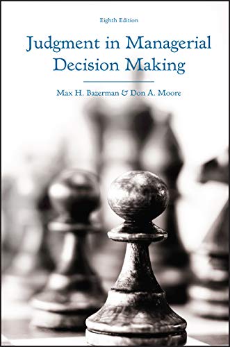 Beispielbild fr Judgment in Managerial Decision Making zum Verkauf von Better World Books