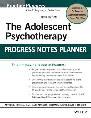 Imagen de archivo de The Adolescent Psychotherapy Progress Notes Planner (PracticePlanners) a la venta por SecondSale
