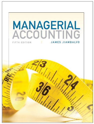 Beispielbild fr Managerial Accounting zum Verkauf von Better World Books