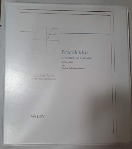 9781118087923: Precalculus, Binder Ready Version: A Prelude to Calculus (Delisted)