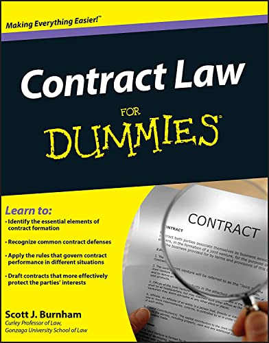 Imagen de archivo de Contract Law for Dummies a la venta por Blackwell's