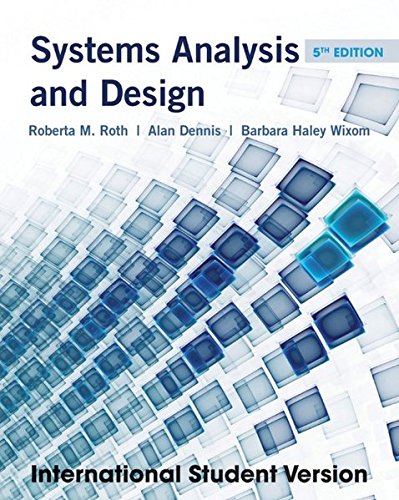 Beispielbild fr Systems Analysis and Design zum Verkauf von Cambridge Rare Books