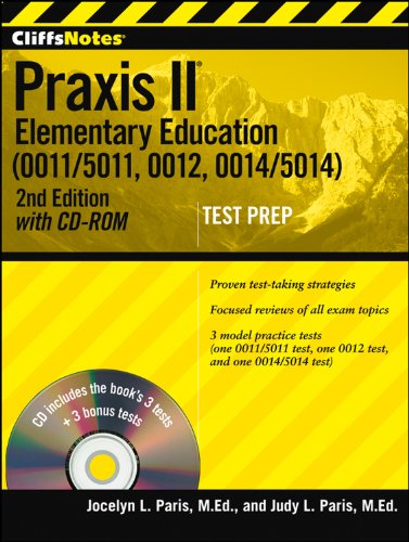 Stock image for CliffsNotes Praxis II Elementary Education (0011/5011, 0012, 0014/5014) with CD-ROM, Second Edition (CliffsNotes (Paperback)) for sale by SecondSale