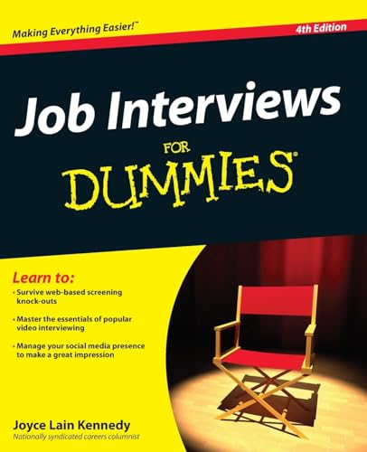 Job Interviews For Dummies (9781118112908) by Kennedy, Joyce Lain