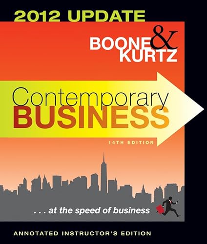 Imagen de archivo de Boone & Kurtz's Contemporary Business 2012 Update a la venta por Irish Booksellers