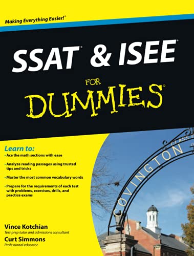 Imagen de archivo de SSAT and ISEE for Dummies a la venta por Better World Books
