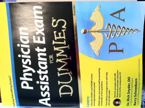 9781118115565: Physician Assistant Exam for Dummies: Premier Edition