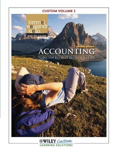9781118123287: Accounting Tools for business decision making 4th edition Volume 1 for Manchester community college.