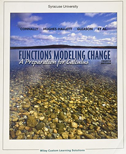 9781118127438: Functions Modeling Change, a Preparation for Calculus