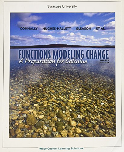 9781118127438: Functions Modeling Change, a Preparation for Calcu