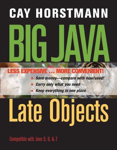 Big Java, Binder Ready Version: Late Objects (9781118129425) by Horstmann, Cay S.