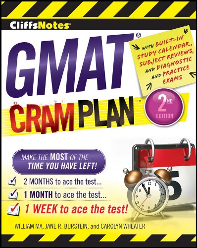 Imagen de archivo de CliffsNotes GMAT Cram Plan, 2nd Edition (Cliffsnotes Cram Plan) a la venta por Bookmonger.Ltd