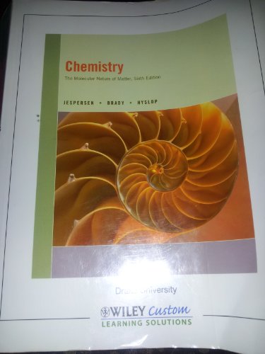 9781118139493: Chemistry: The Molecular Nature of Matter, 6th Edition (Chemistry: The Molecular Nature of Matter, 6th Edition)