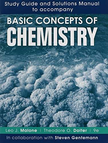 Stock image for Study Guide and Solutions Manual to accompany Basic Concepts of Chemistry 9e for sale by SecondSale