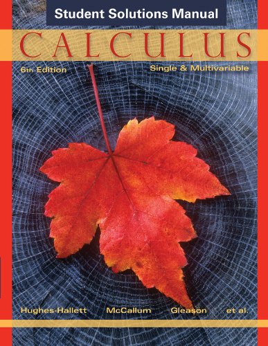 Beispielbild fr Calculus, Student Solutions Manual: Single and Multivariable zum Verkauf von HPB-Red