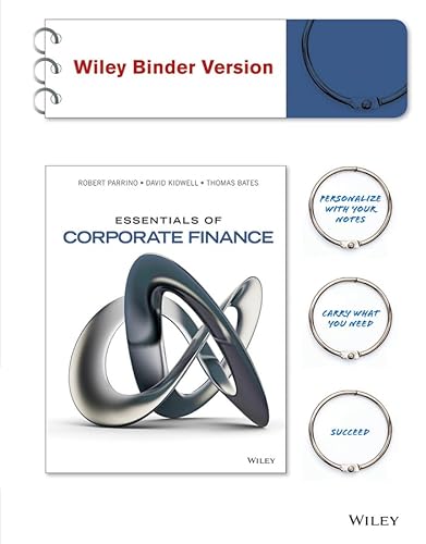 Stock image for Essentials of Corporate Finance WILEY Binder Version; new in Shrink Wrap for sale by BooXX in Stock