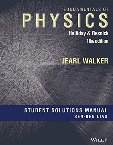 Imagen de archivo de Student Solutions Manual for Fundamentals of Physics, Tenth Edition a la venta por HPB-Red