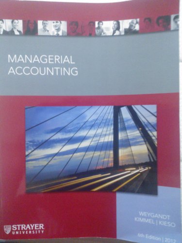 Managerial Accounting (9781118304785) by Jerry J. Weygandt