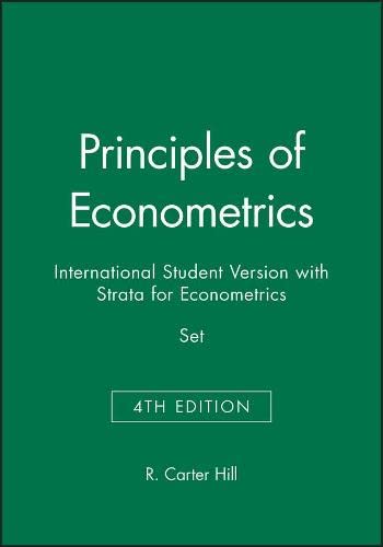 9781118324035: Principles of Econometrics, 4e International Student Version with Strata for Econometrics, 4e Set